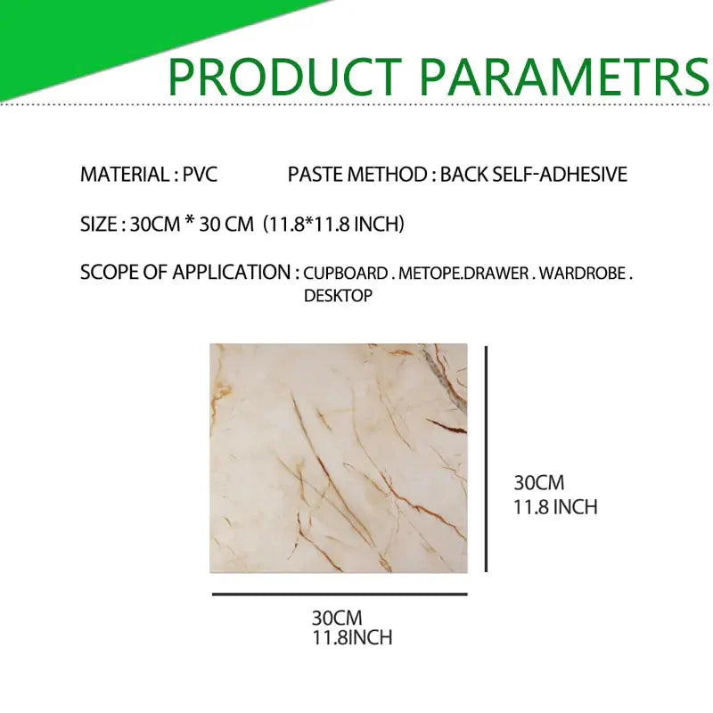 Thick Self-Adhesive Marble Floor Stickers Anti Spier