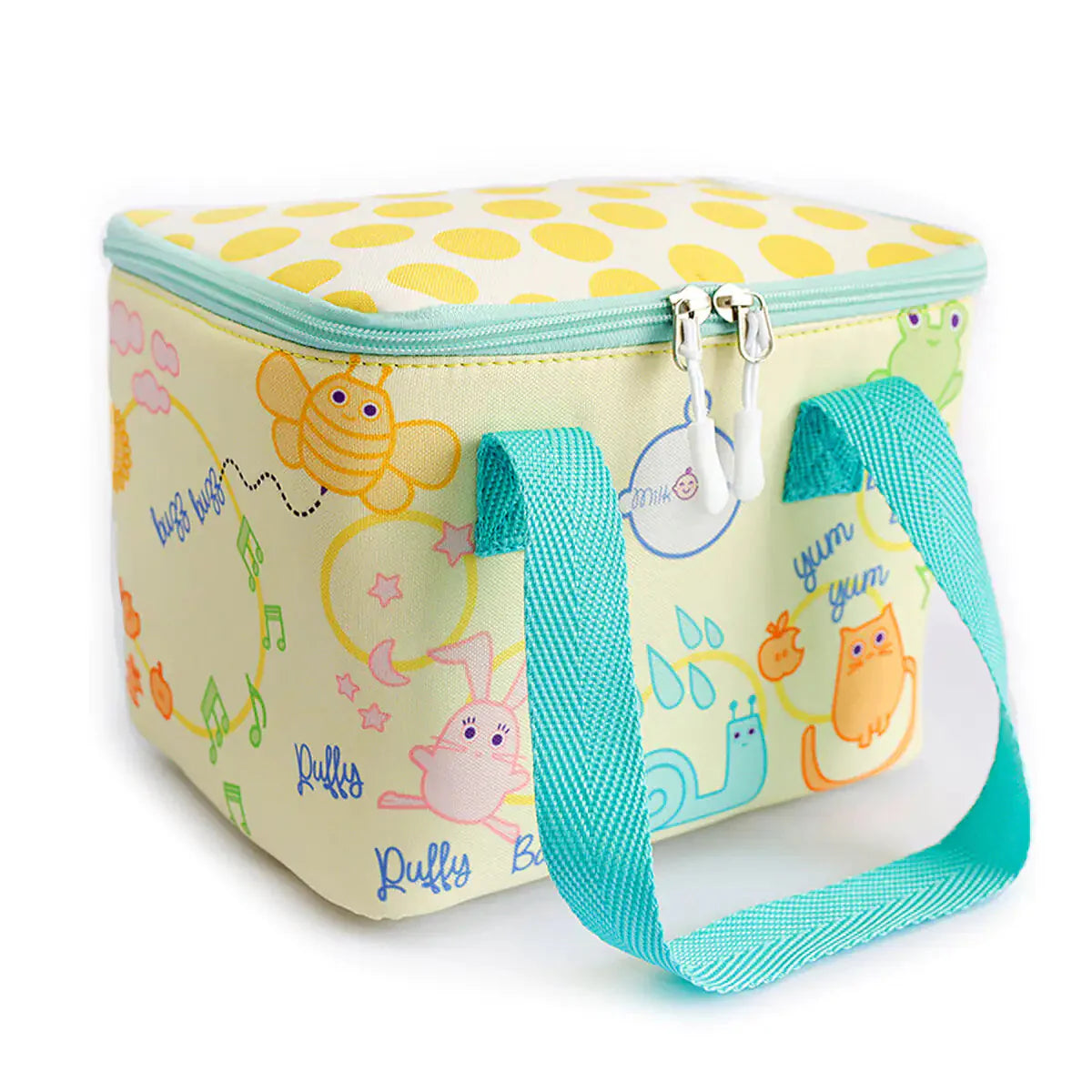 Milk&Moo Insulated Lunch Box For Kids, Yellow Anti Spier