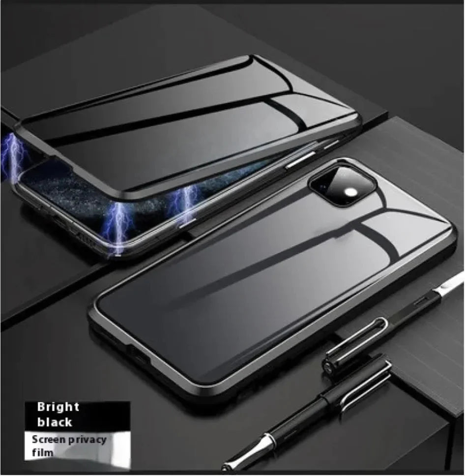 Magnetic Privacy Glass Phone Case with Anti-Peep Protection iphone Anti Spier