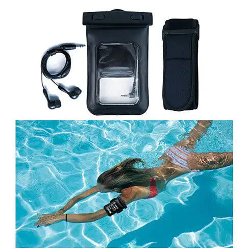 Waterproof Bag for you Smartphone with Music Out Jack and Waterproof Headphones Anti Spier