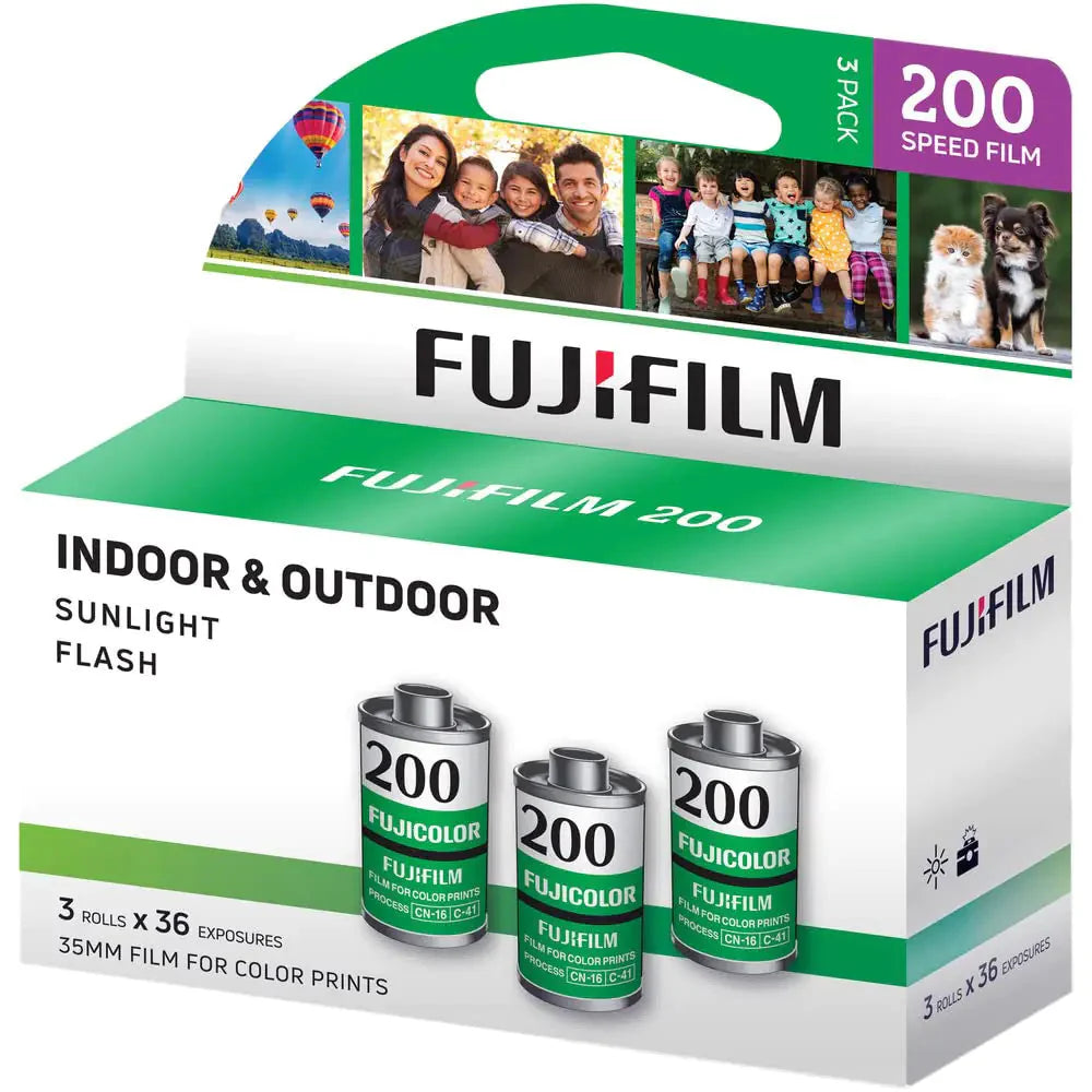 Fujifilm Fujicolor 200 Color Negative Film (35mm Roll Film 36 Exposures 3-Pack) Anti Spier