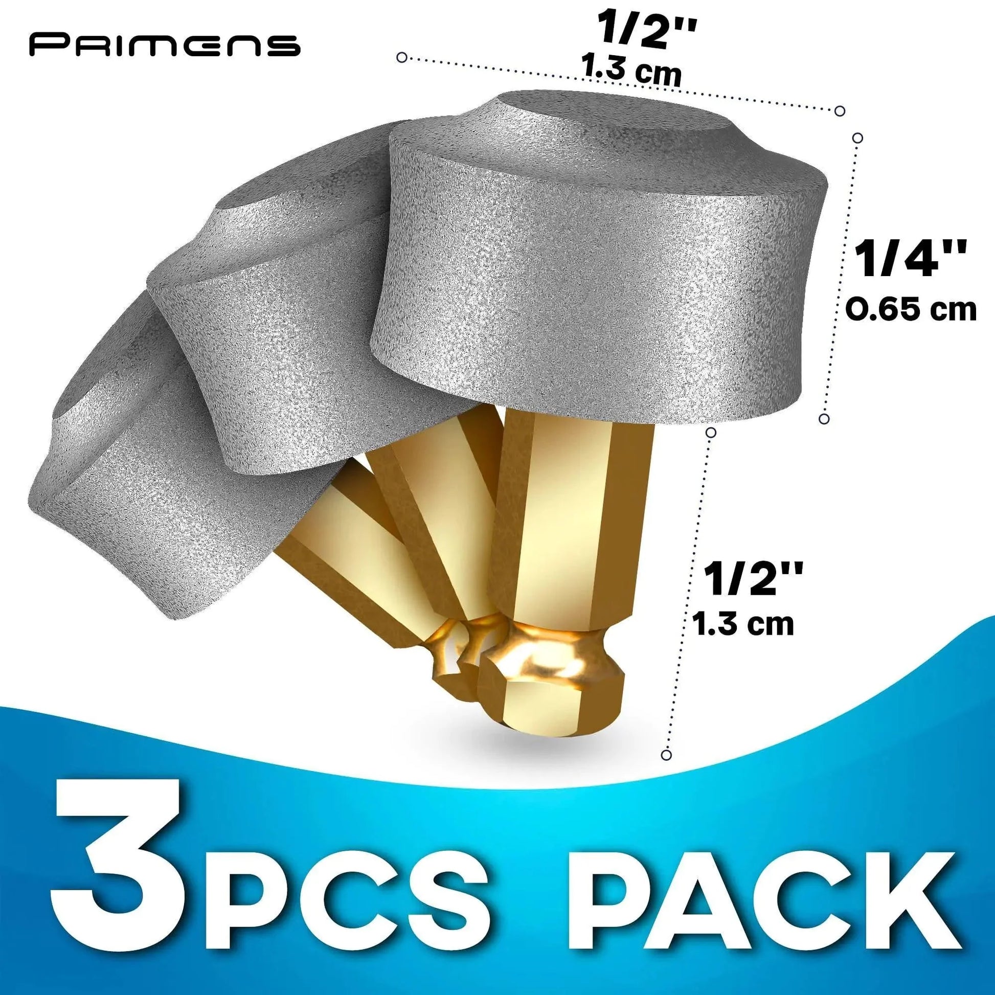 Primens Professional Dog Nail Grinder Replacement Head Pack of 3 Bits Tip Anti Spier