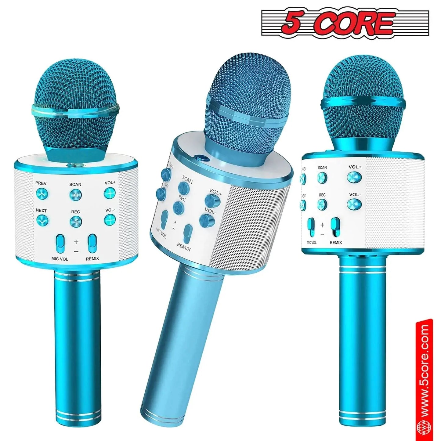 5Core Wireless Karaoke Microphone Bluetooth Mic Portable Handheld Microfonos Inalambricos Anti Spier