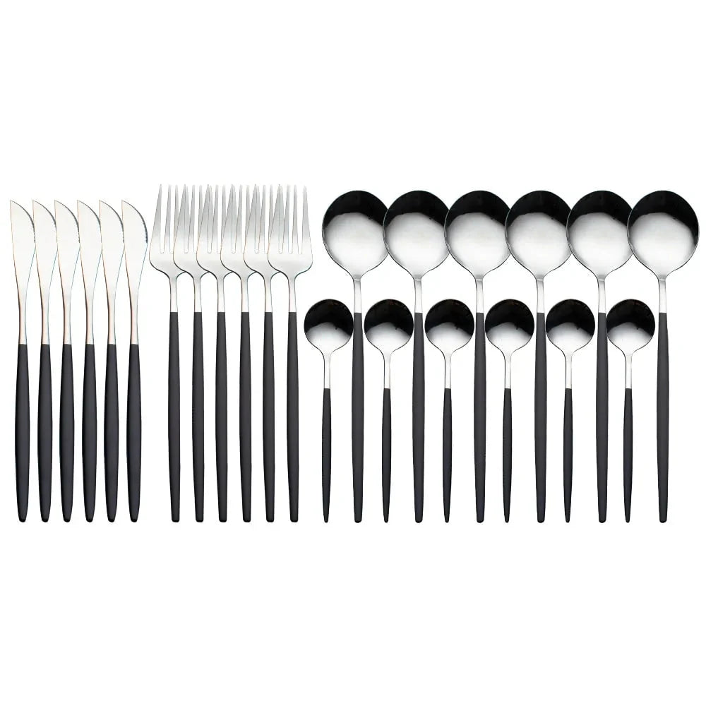 24 Pieces Luxury Cutlery Set Anti Spier