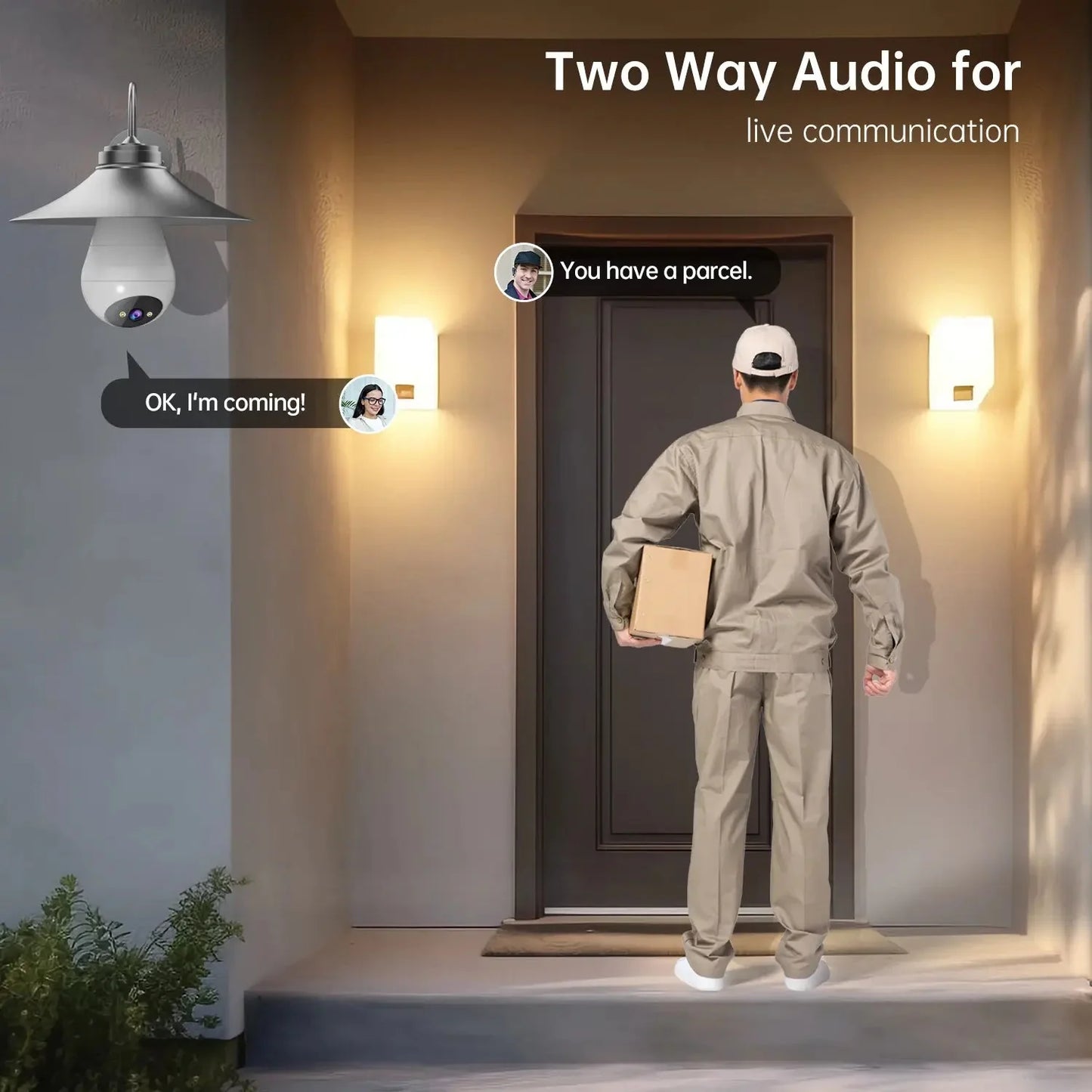 WiFi Bulb Camera with Night Vision Anti Spier