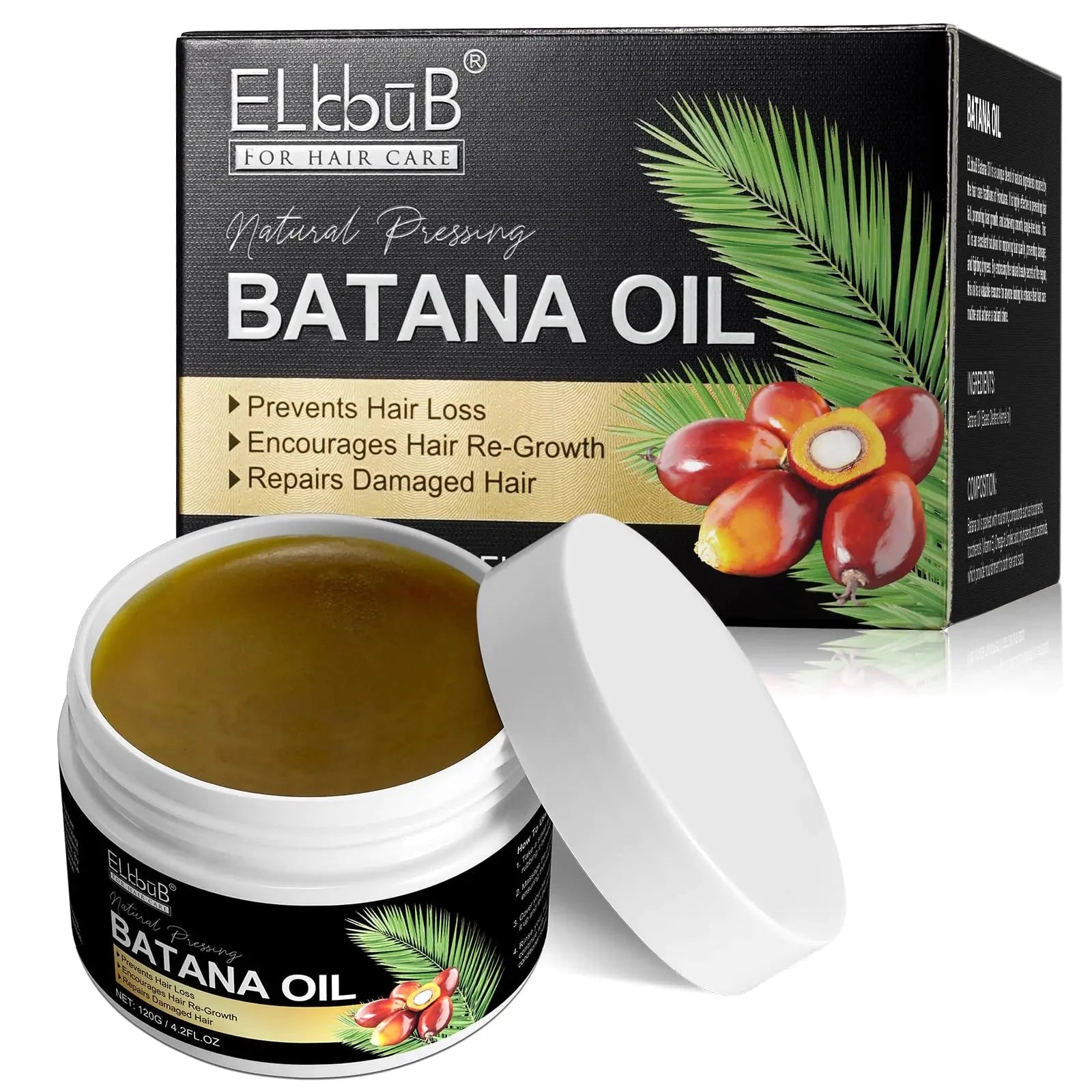 Raw Batana Oil for Hair Growth and Repair -100% Pure, Unrefined Oil from Honduran Rainforests Prevent Hair Loss and Enhances Hair Thickness in Men & Women 4.2 Fl Oz (Pack of 1) Anti Spier