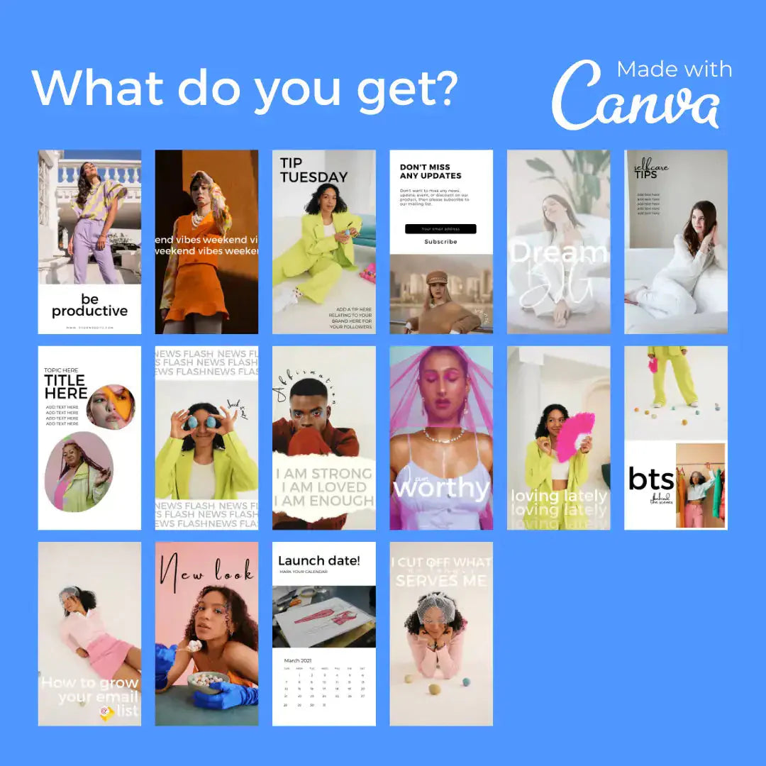 Downloadable Instagram Story 100 Template Anti Spier