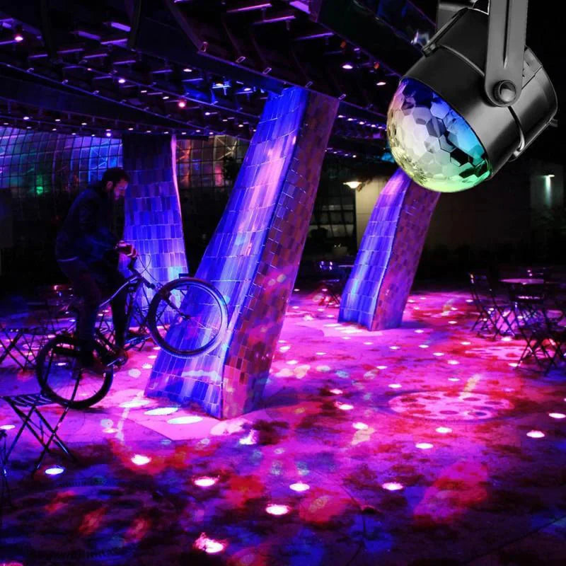 Disco Party Lights Strobe LED DJ Ball Sound Activated Bulb Dance Lamp Decoration Anti Spier