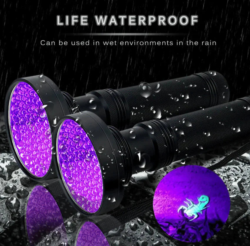 UV Ultraviolet Light 100 LED Flashlight BlackLight 395nM Inspection Lamp Torch Anti Spier
