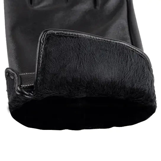 Autumn Warmth Stylish Vegan Leather Touch Smart Gloves Anti Spier