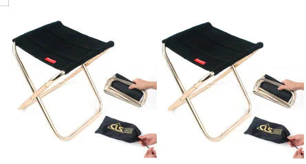 Outdoor Folding Chair - 7075 Aluminum Fishing Stool Anti Spier