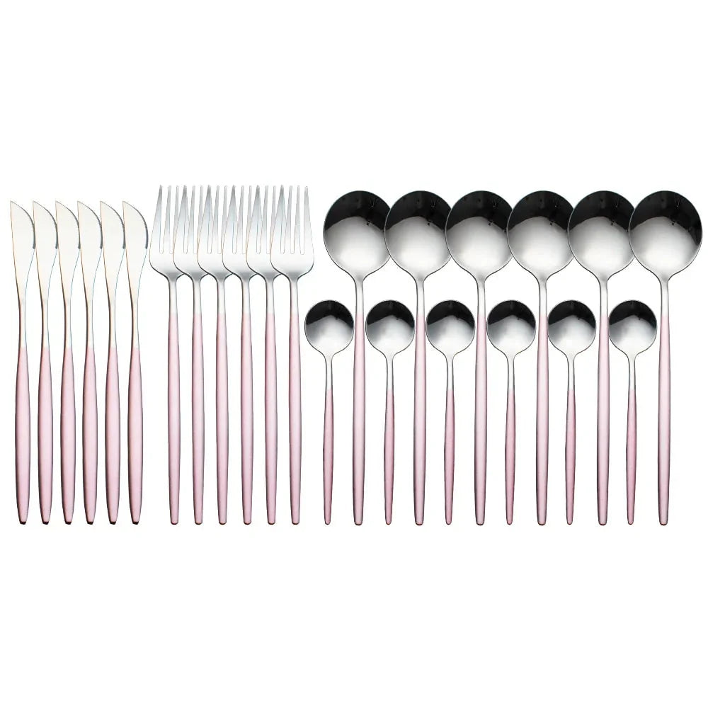 24 Pieces Luxury Cutlery Set Anti Spier
