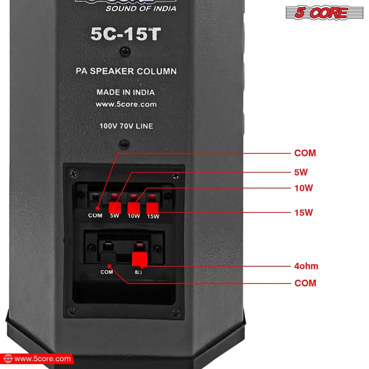 5Core Outdoor Speakers Stereo In Wall 100W Peak Passive Home Audio System Anti Spier