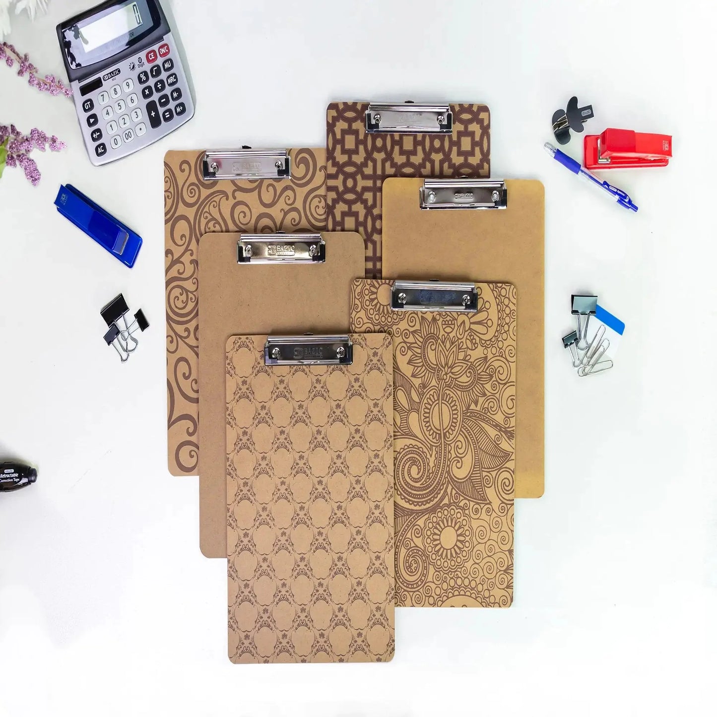 Standard Size Hardboard Clipboard w/ Low Profile Clip Anti Spier