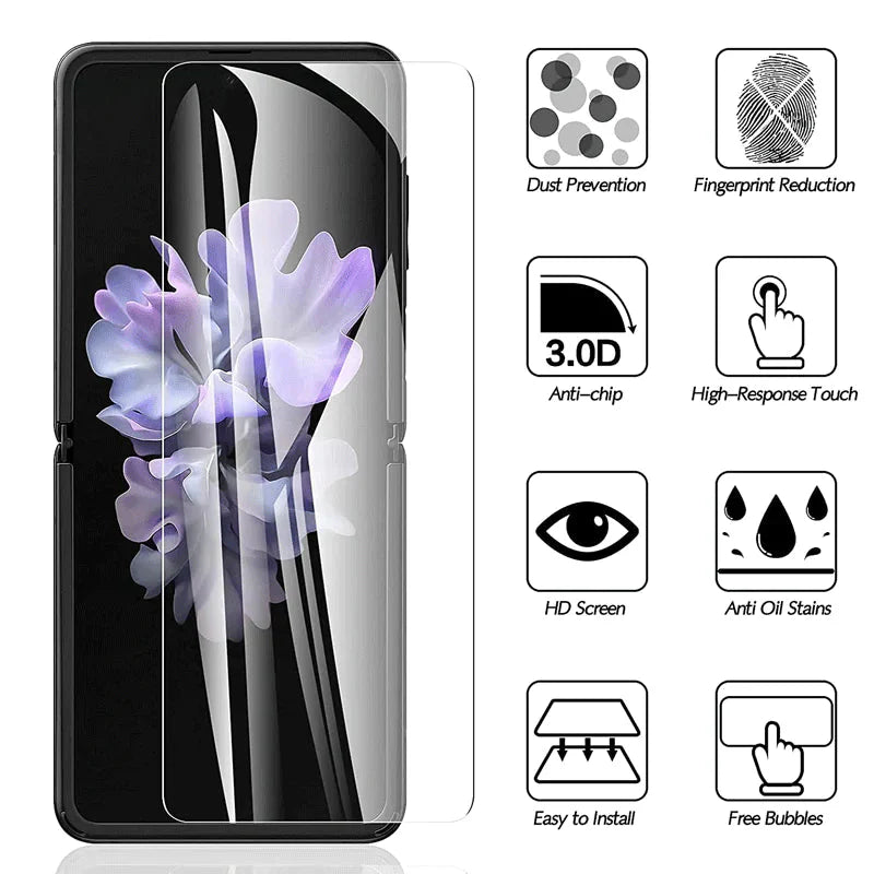 For Samsung Galaxy Z Flip 3 5G Soft Hydrogel Screen Protector Film/HD Lens Cover Anti Spier