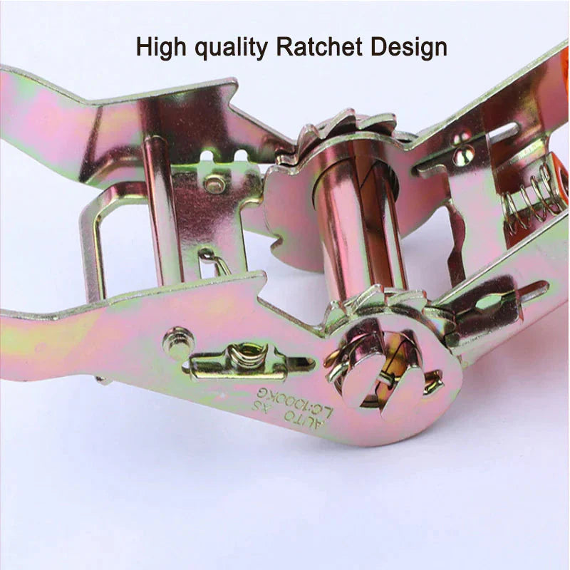 4 PK Ratchet Tie Down Straps 1.5" x 15 Feet 4,000 LB Safety J Hook Heavy Duty US Anti Spier