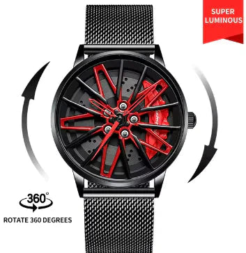 360° Rotate Wheel Watches For Men Anti Spier