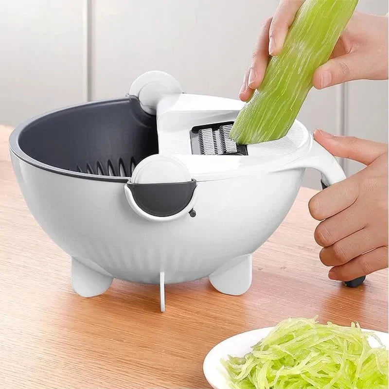 Magic Multifunctional Rotate Vegetable Cutter Anti Spier