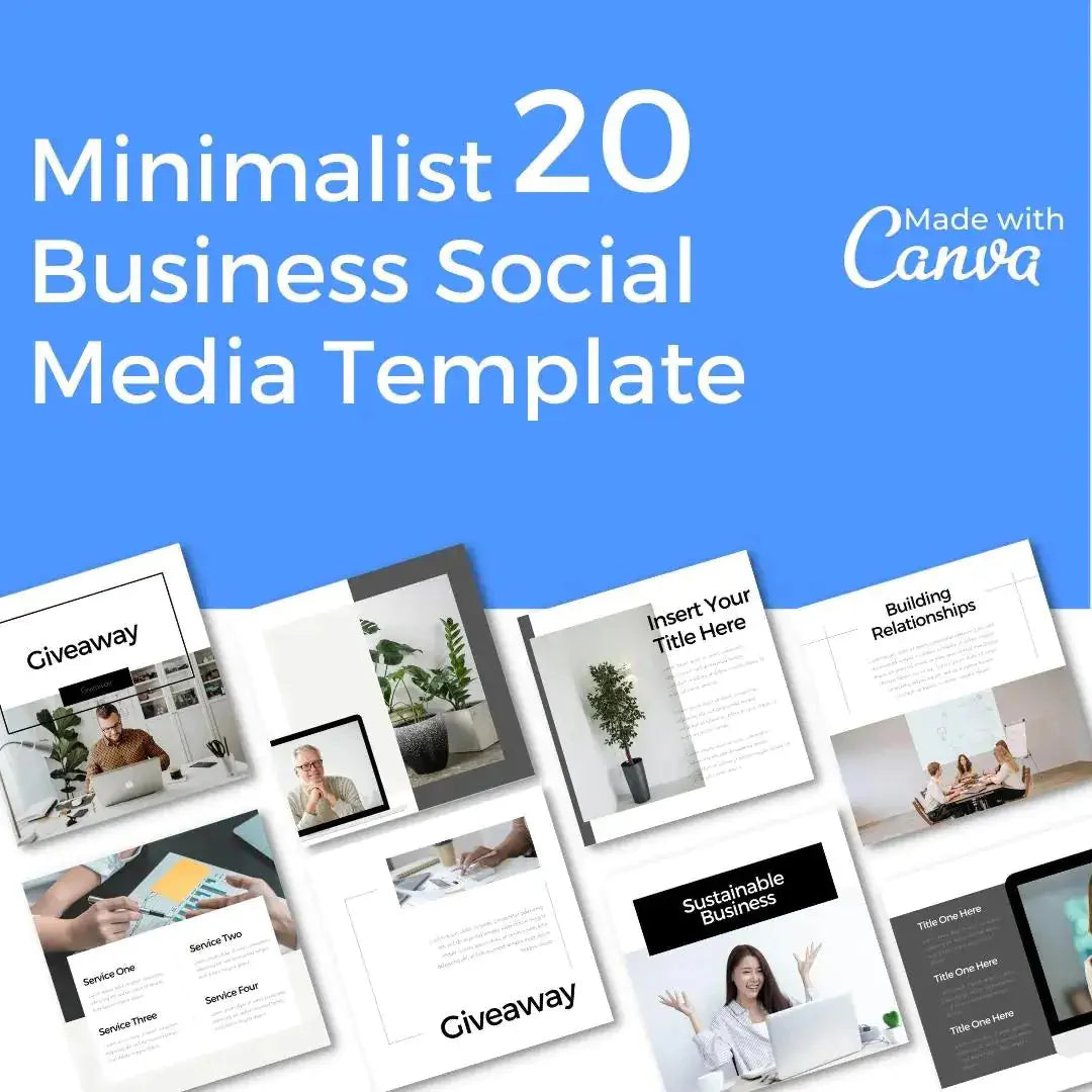 Downloadable Minimalist Business Social Media Template Bundle Anti Spier