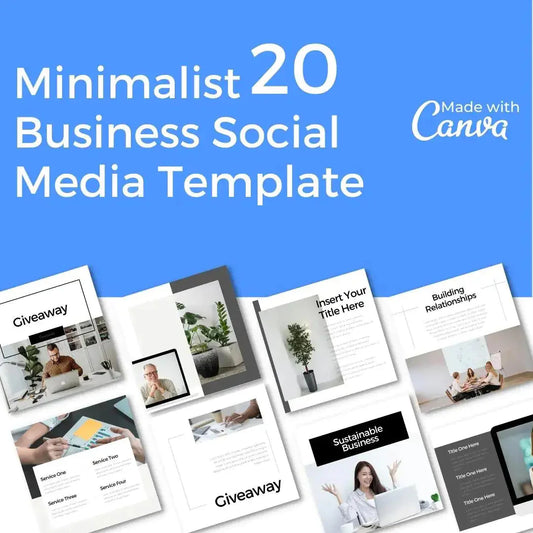 Downloadable Minimalist Business Social Media Template Bundle Anti Spier