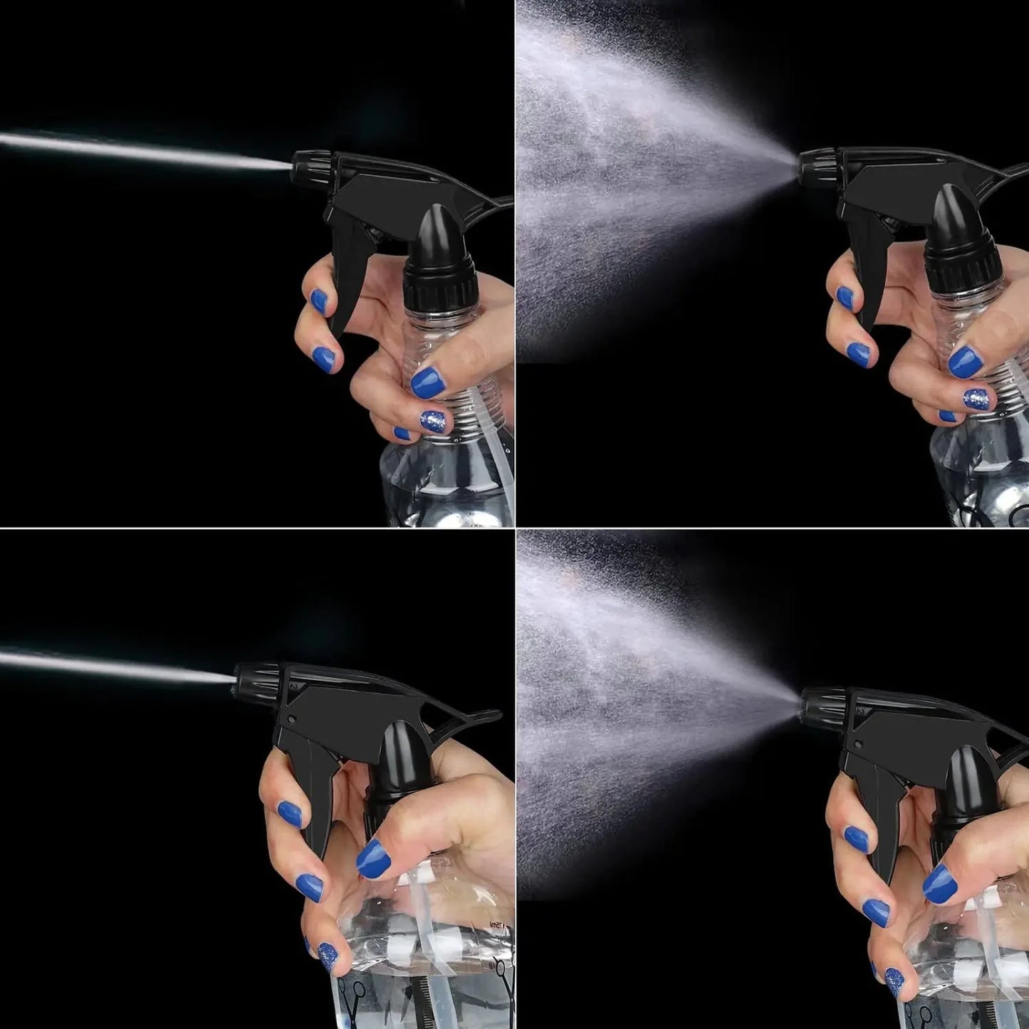 Mister Spray Bottle, 250ml & 500ml Adjustable Spray Storage Container for Hair, Plant and Home Cleaning 250ml & 500ml Bottle Anti Spier