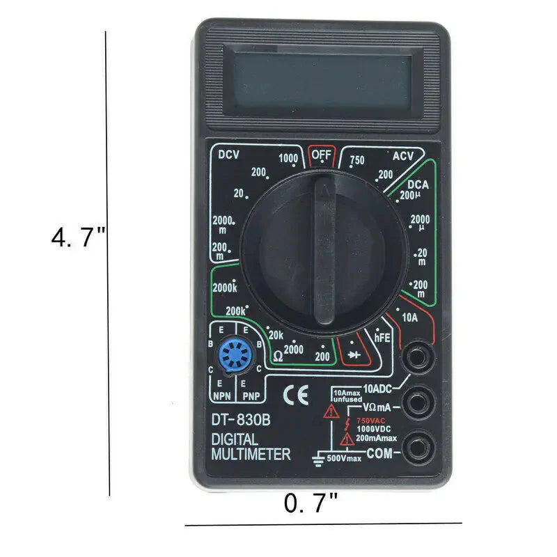 7 Fn Digital Multimeter AC DC Voltage Volt 10 Amp Current Resistance Ohm Meter Anti Spier