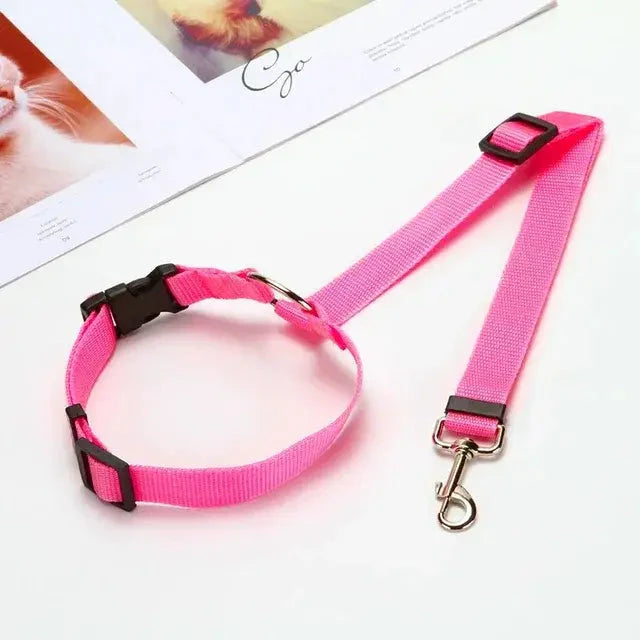 Pet Car Seat Belt & Harness Safety And Style Anti Spier