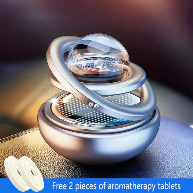 Solar Auto Rotating Ball Air Freshener Anti Spier