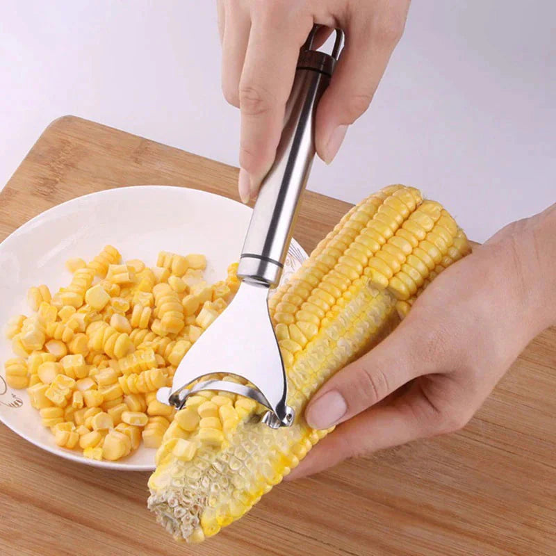 2x Corn Cob Peeler Stainless Steel Thresher Stripper Remover Kitchen Cutter Tool Anti Spier