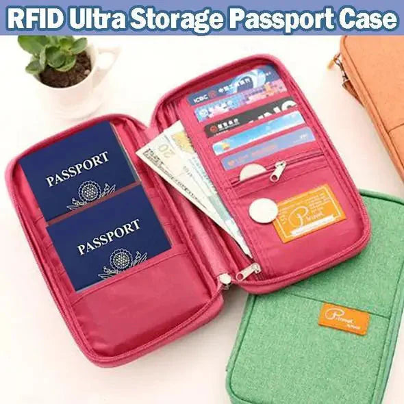 RFID Ultra Storage Passport Case Anti Spier