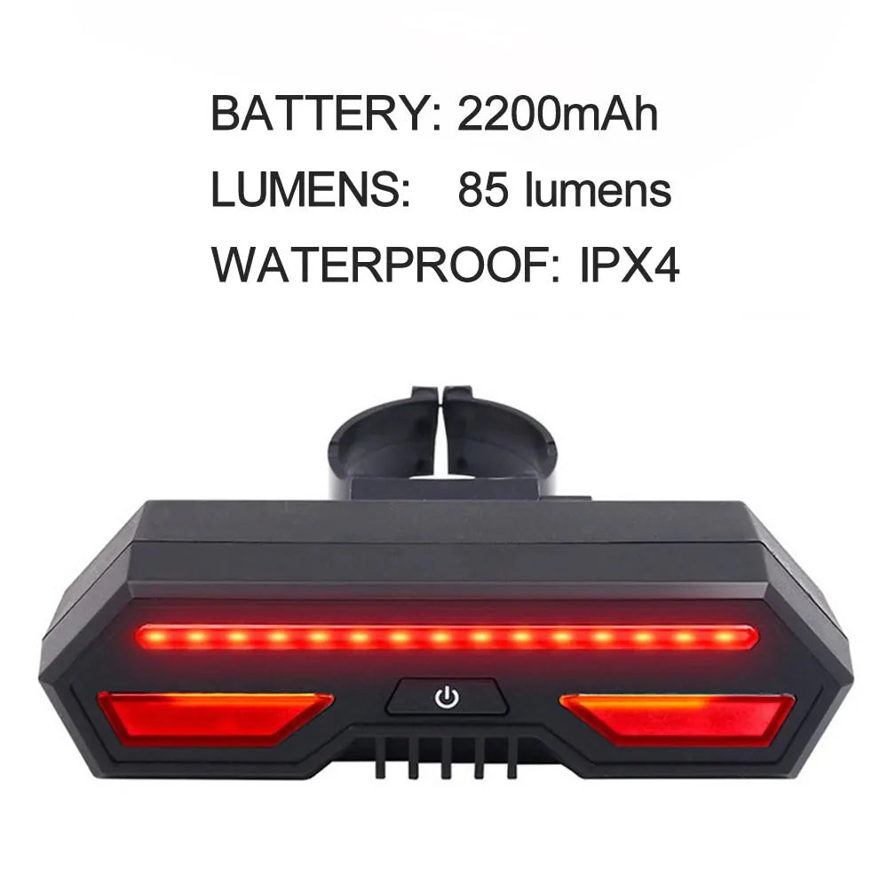 Smart Auto Brake Sensing Light Bicycle Wireless Turn Light Anti Spier