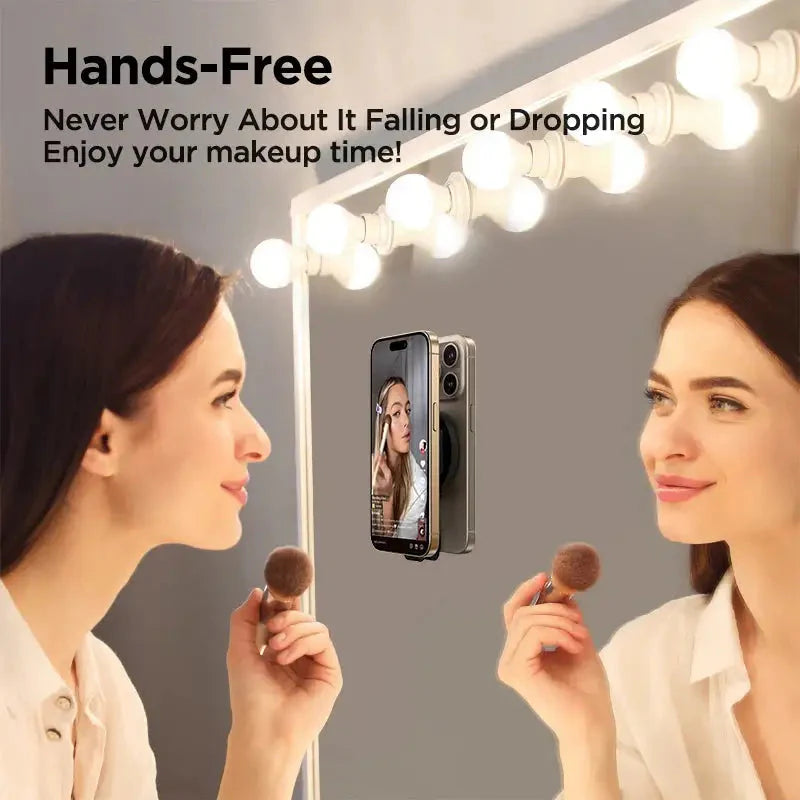 Joyroom Magnetic Suction Cup Phone Mount Hand-Free Mirror Shower Silicone Suction Phone Case Grip Stand Holder For iPhone 15 Pro Anti Spier