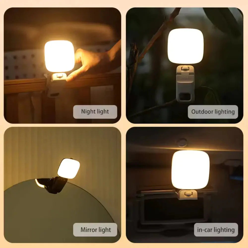 LED Clip-on Phone Light with Adjustable Stand Anti Spier