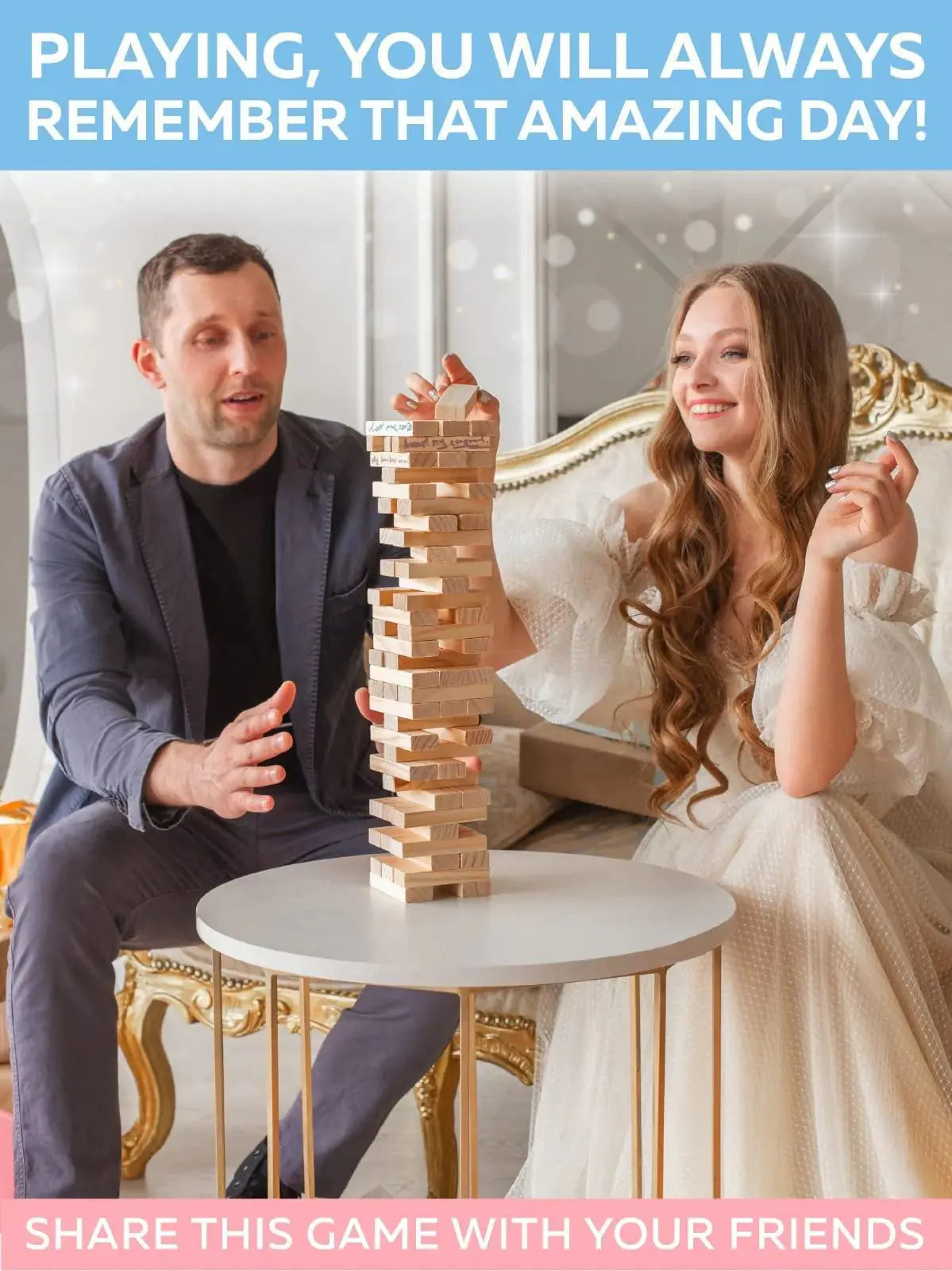 Wedding Guest Book Alternative 75 pcs Wooden Block Guest Book for Sign Anti Spier