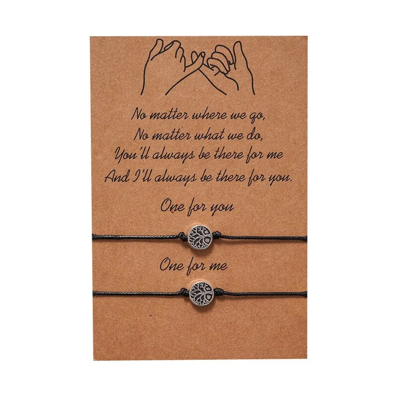 Tree of Life Adjustable Bracelet Set: Best Friends Forever Fashion Jewelry Anti Spier