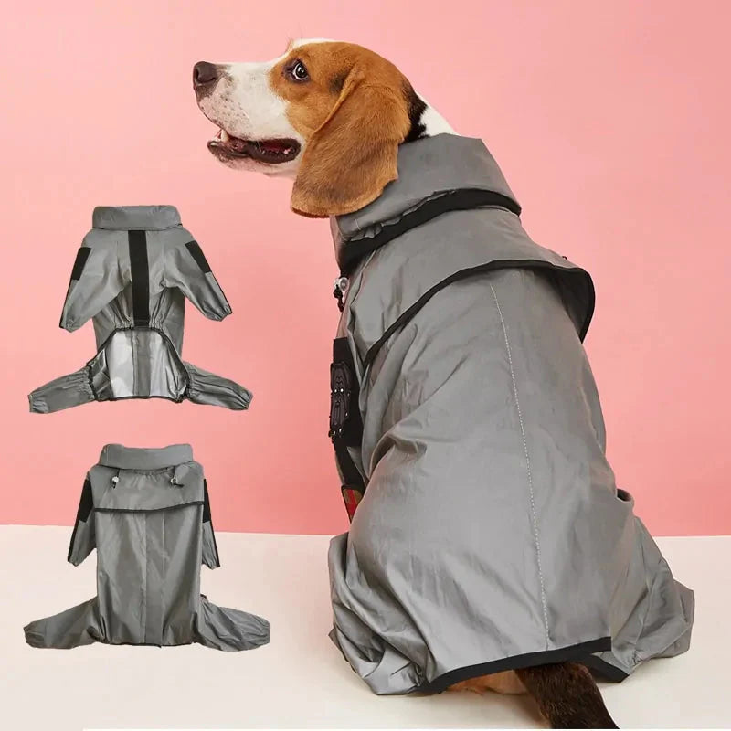 Reflective Pet Dog Raincoat Anti Spier