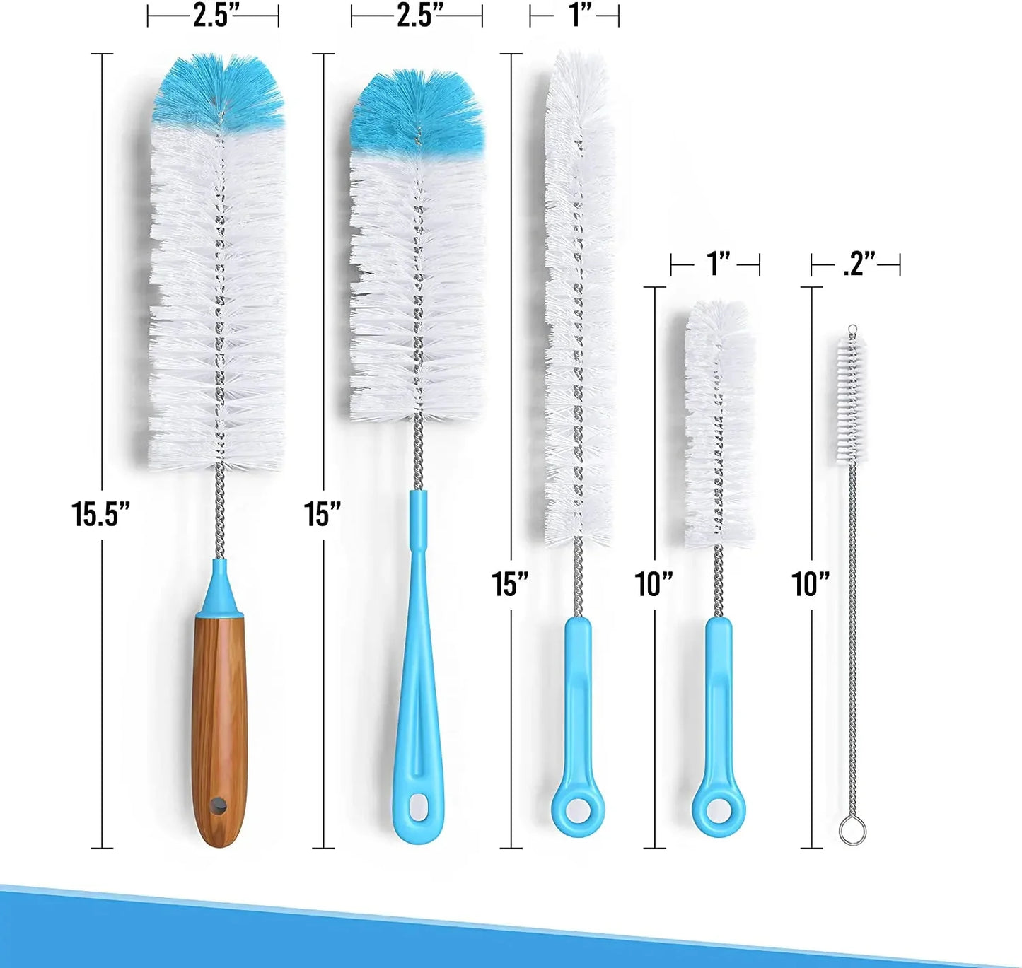 Bottle Brush Cleaner 5 Pack Anti Spier