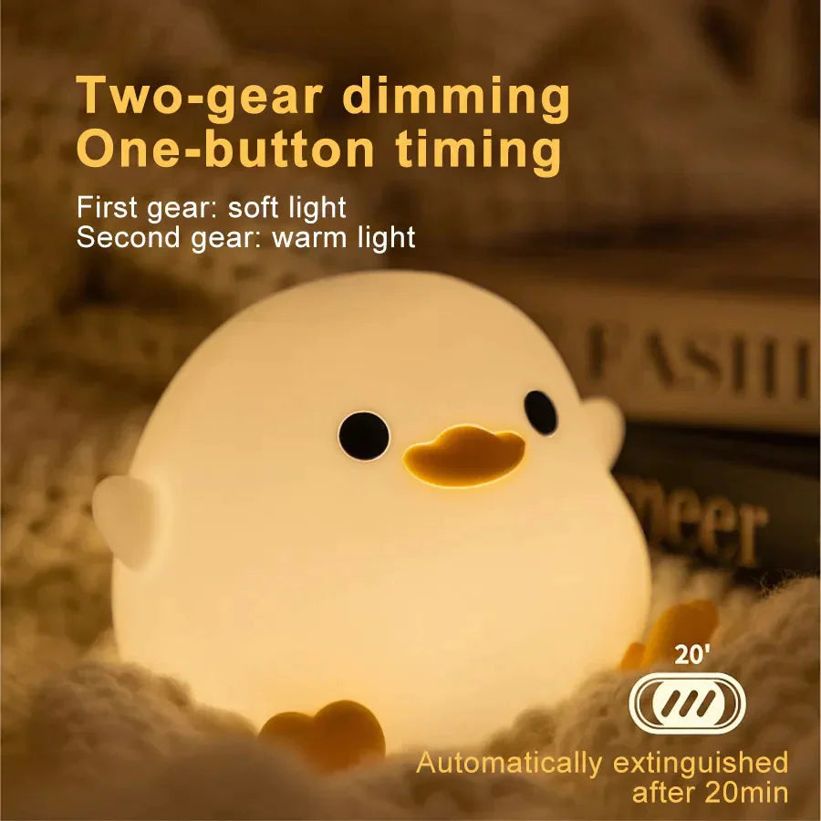 Doudou Duck Silicone Night Light Anti Spier