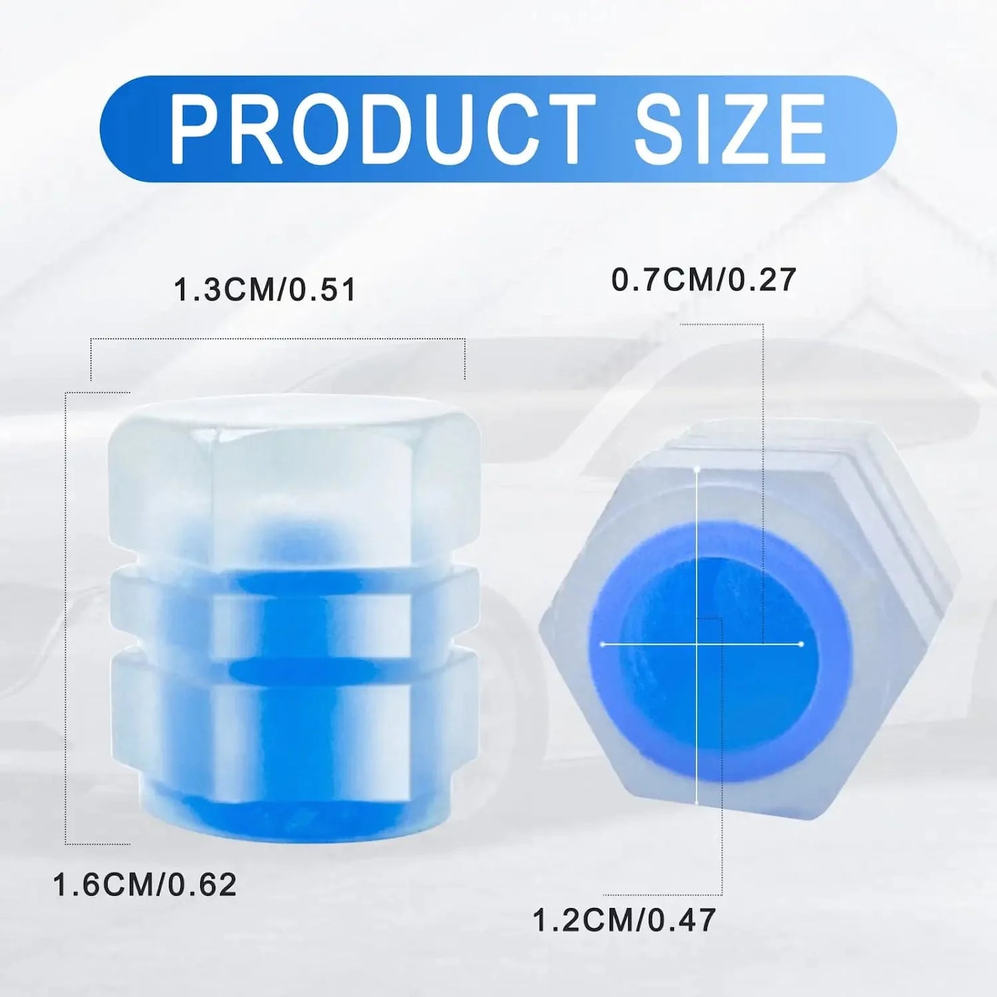 Glow in The Dark Tire Valve Caps Anti Spier