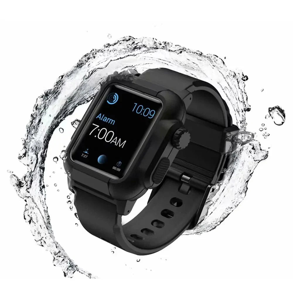 Waterproof Box Case Strap For Apple Watch Anti Spier