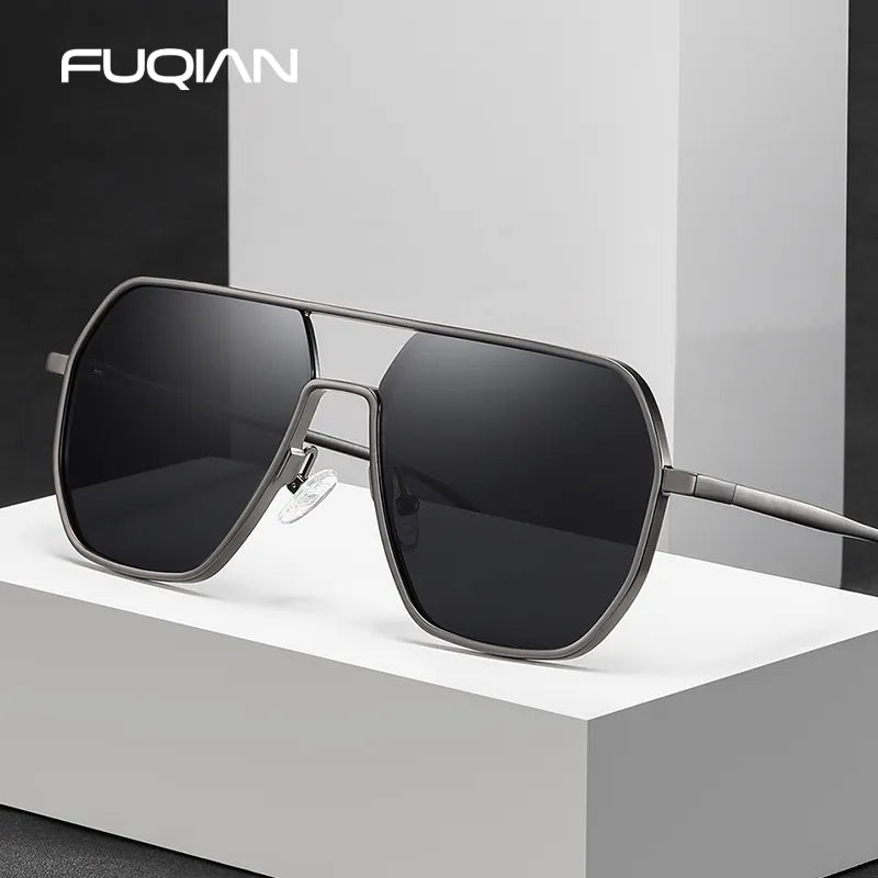 Luxury Metal Photochromic Sunglasses Anti Spier