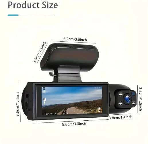 360° Dual Lens Car Dash Cam Anti Spier