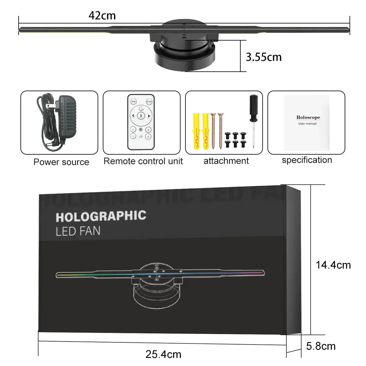 3D HD Hologram Fan Projector Anti Spier