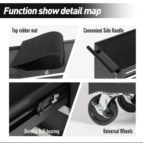 Rolling Tool Chest With 7-Drawer Tool Box With Wheels Multifunctional Tool Cart Mechanic Tool Storage Cabinet For Garage, Warehouse, Workshop, Repair Shop Anti Spier