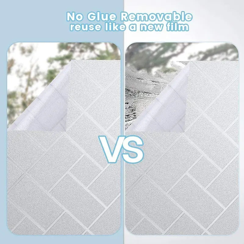 Window Privacy Film - Static Cling UV Blocking Vinyl Anti Spier