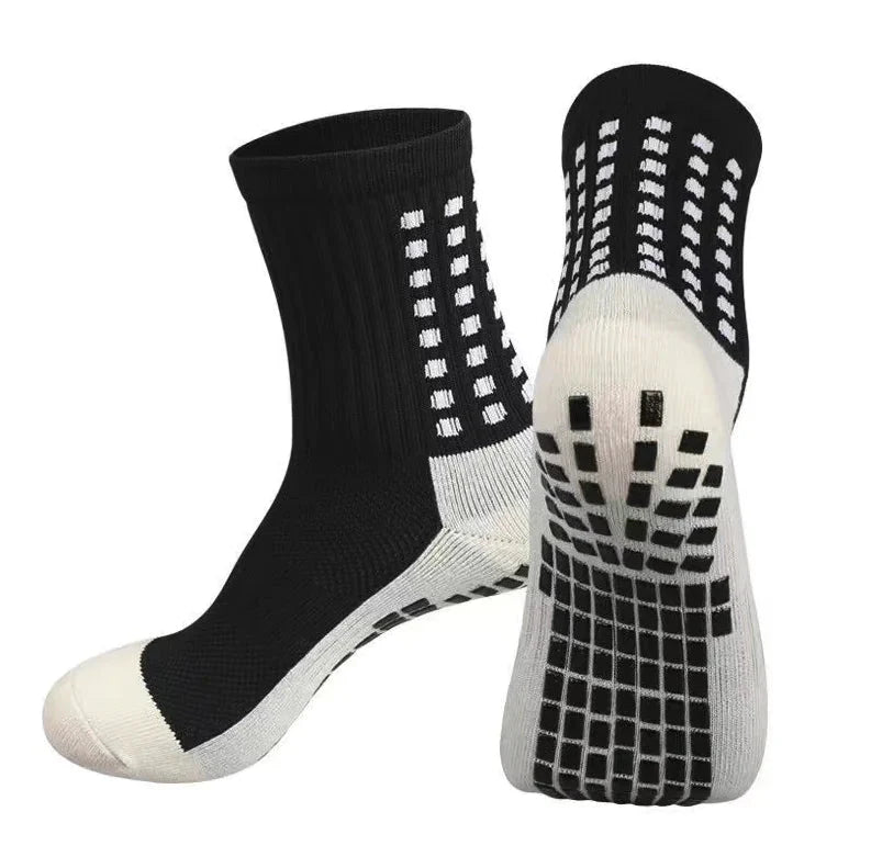 3 Pair Sport Socks Anti Slip W/ Grip Soccer Men Football Basketball Sock Premium Anti Spier