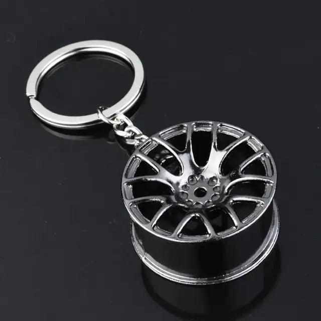 Wheel Rim Hub Tuning Keychain Anti Spier
