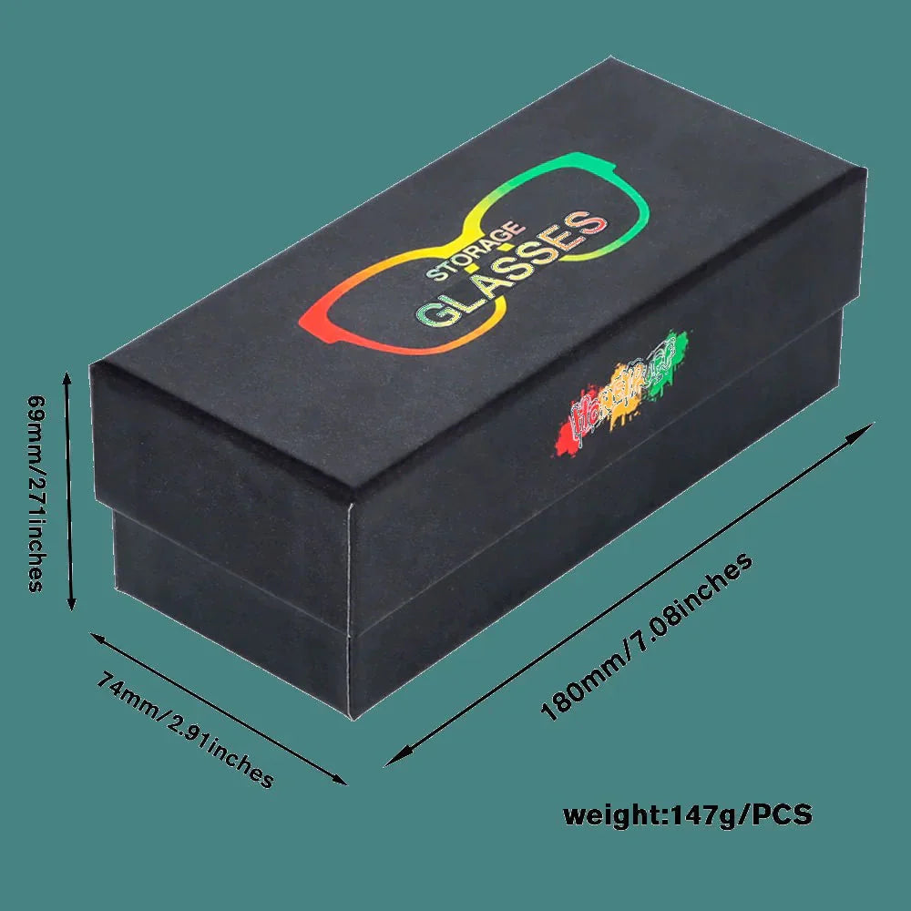 Sunglasses with Hidden Horn Tube Storage Anti Spier