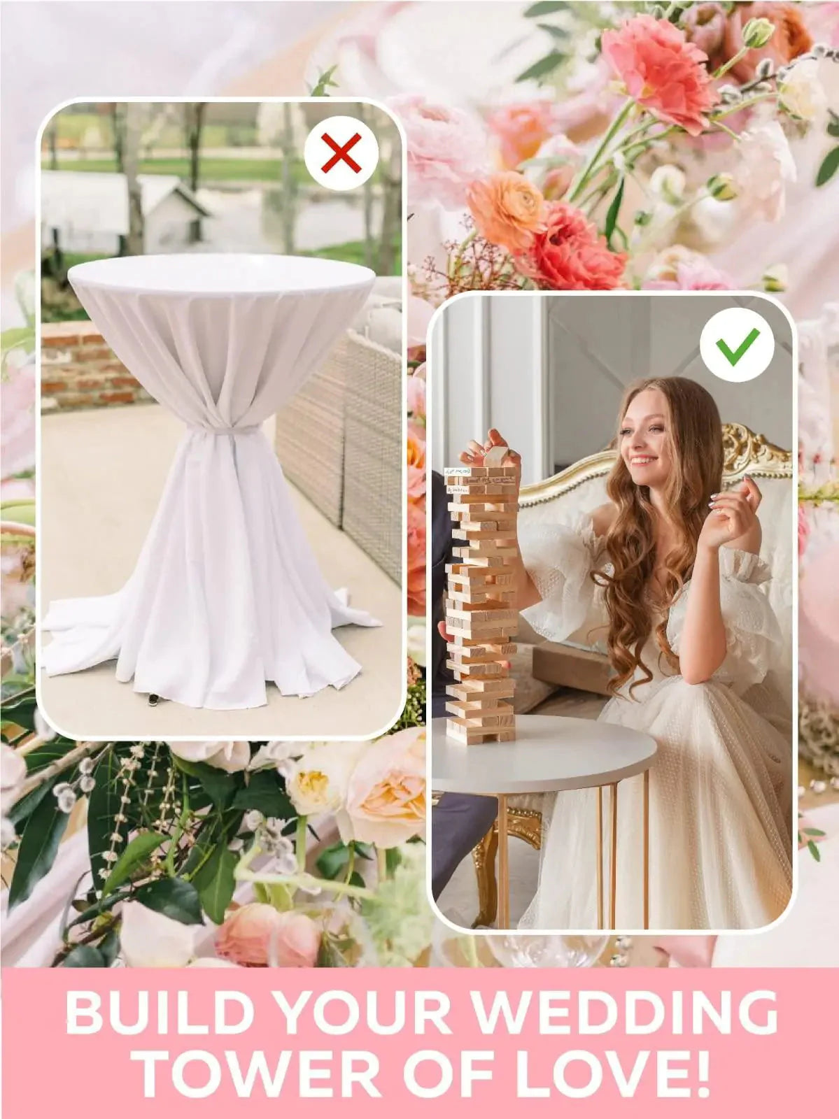 Wedding Guest Book Alternative 75 pcs Wooden Block Guest Book for Sign Anti Spier