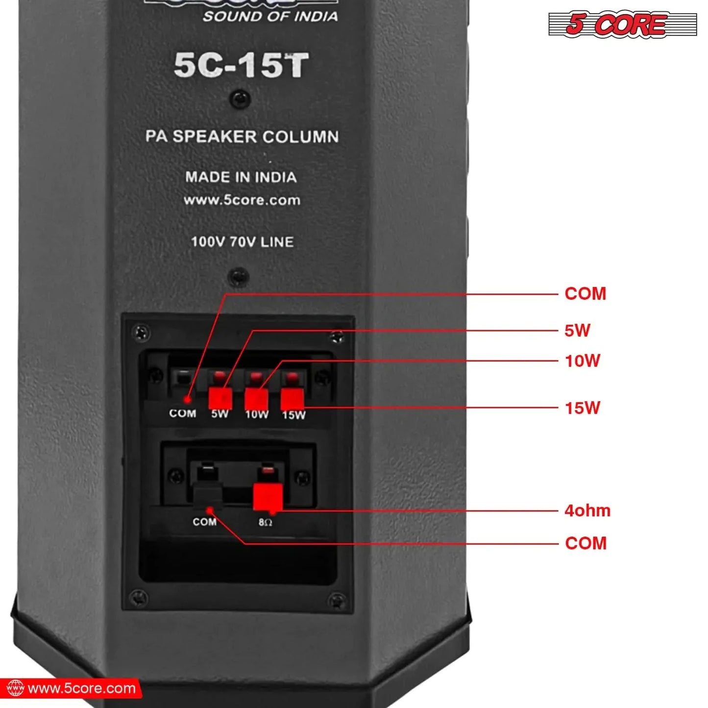 5Core Outdoor Speakers Stereo In Wall 100W Peak Passive Home Audio System Anti Spier